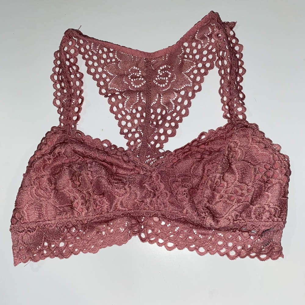 AE Aerie Pink Lace Bralette